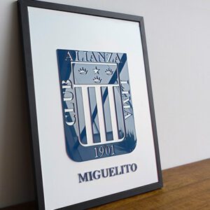 Alianza Lima 10 ALIANZA BLANCO MATE GRUESO PERSONALIZADO