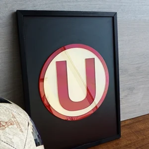 Universitario de deportes exclusivo cuadro en relieve  3D /  Universitario black