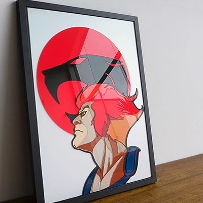 Thundercats Leon-O Cuadro 3D : Arte Épico en Alto Relieve